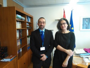 Con la Sra. Embajadora de España ante la UNESCO, Dña. Teresa Lizaranzu