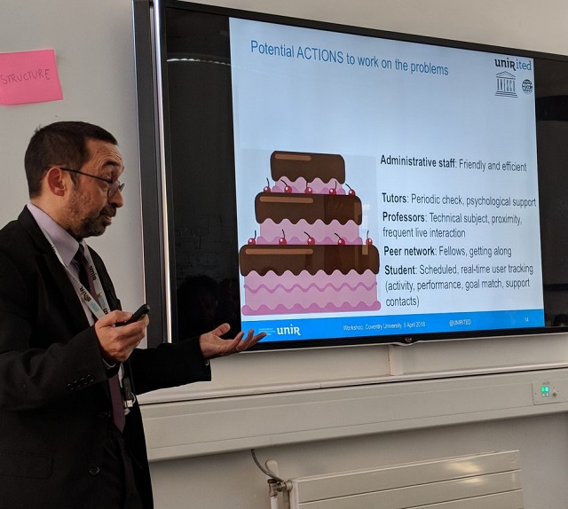 At Coventry University, at the workshop about the attainment gap, with the famous chocolate cake
