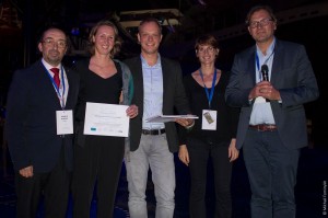 The ECTEL and UNIR award supporters with the 2017 winner, Inge Molenaar. / Copyright Mikhail Fominykh: http://mikhailfominykh.com/
