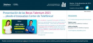 Invitación presentación becas Talentum 2021